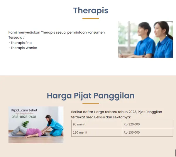 Harganya Terjangkau terapis pria dan wanita
