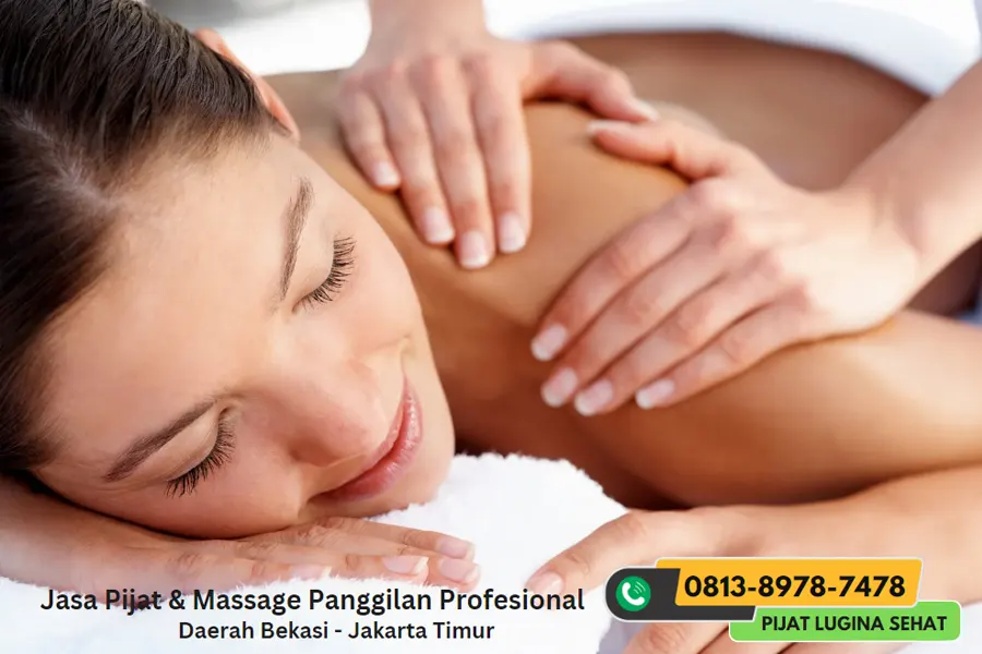 Layanan Body Massage Terdekat di Bekasi yang menawarkan pijat dirumah, pengalaman dan terapis yang profesional, Lugina Sehat menawarkan relaksasi dan perawatan tubuh yang berkualitas.